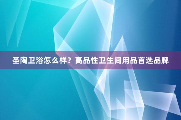 圣陶卫浴怎么样？高品性卫生间用品首选品牌
